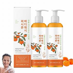 Гель для душу з хурмою для видалення запаху тіла для чоловіків та жінок 2 шт. - Фото 1