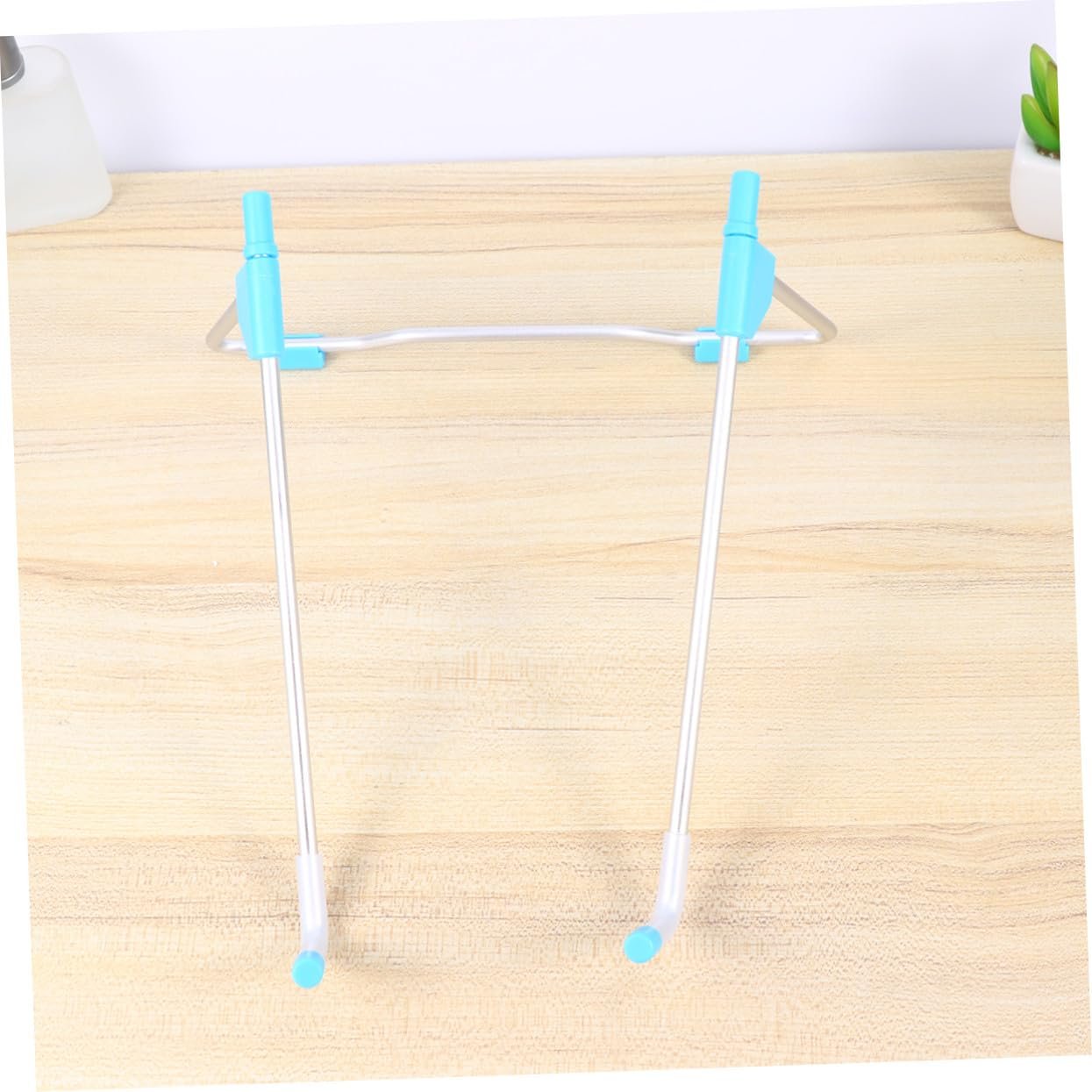 Підставка для ноутбука алюмінієва складана з регулюванням висоти портативна легка для офісу дому подорожей та вулиці в синьому кольорі зі стабільною конструкцією та захистом від подряпин, фото №6