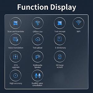 Ручка-переводчик GLOGLOW, 112 онлайн-переводов языков, 22 языка сканированного перевода, экран HD 2.99", 13 языков операционной системы synthetic.ua - Фото 1