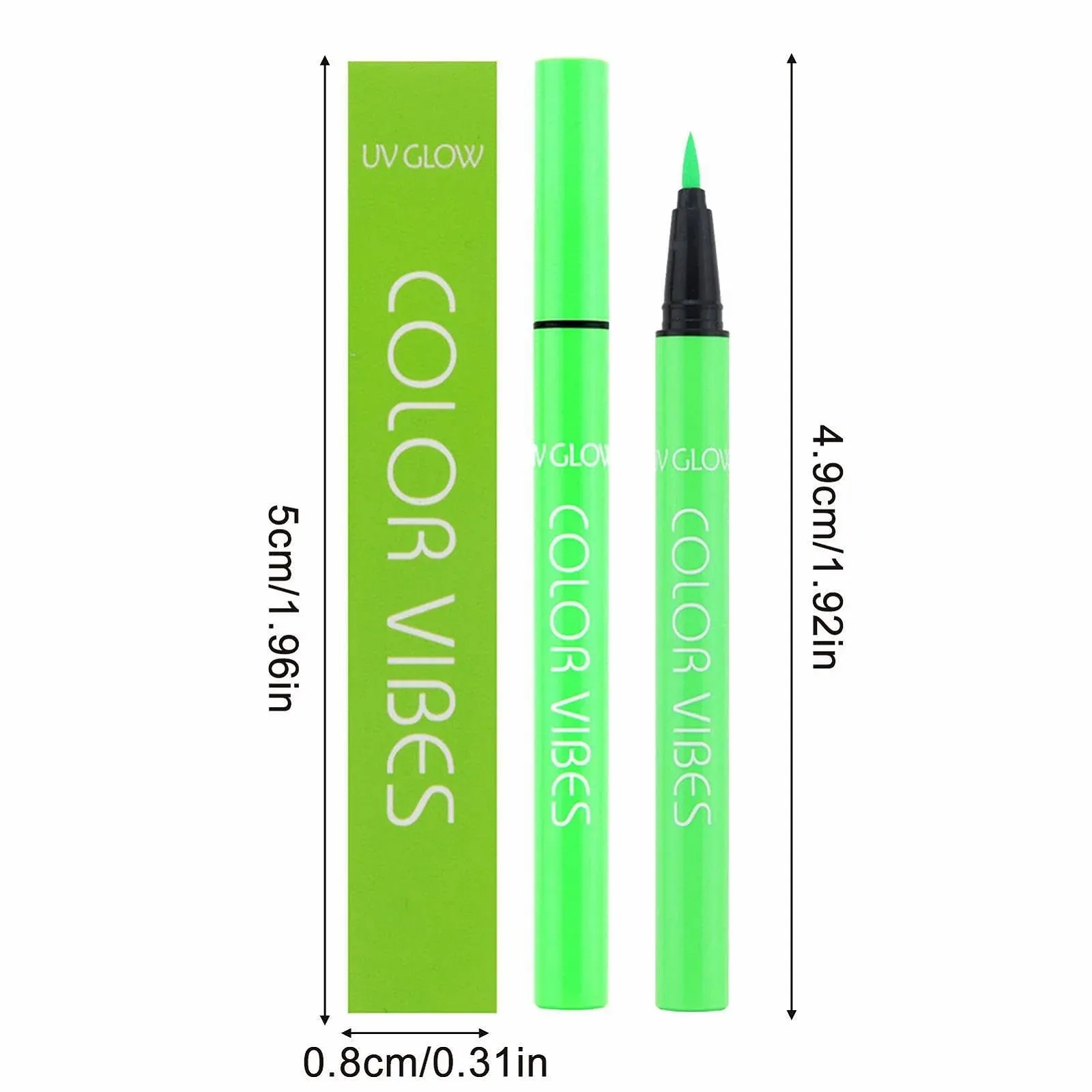 Підводка для очей Neon Fowybe, неонова, водостійка, що не розмазується, кольорова, для вечірок, Геловіну та маскараду, фото №4