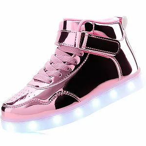 Детские LED кроссовки Aptesol High-Top с мигающими огнями, USB зарядка для мальчиков и девочек - Фото 1