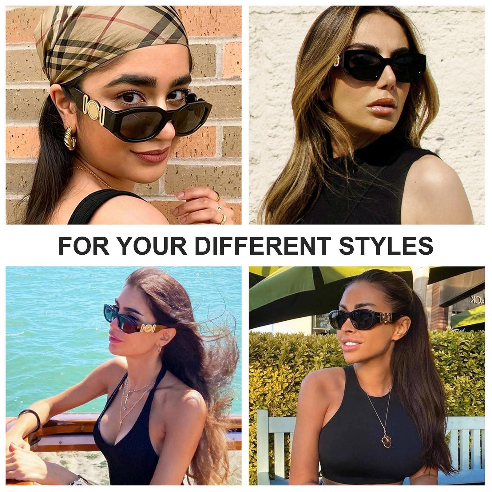 Сонцезахисні окуляри FEISEDY Вінтаж Прямокутні Жіночі Ретро 90-х, фото №4