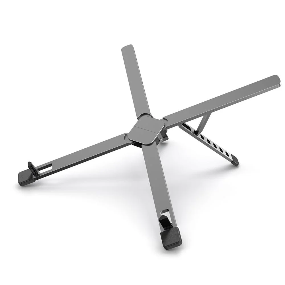 Підставка для ноутбука Складна Охолодження ноутбука Док Портативна Комп'ютерна підкладка Темно-сірий, фото №1