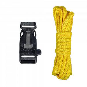 Набір для виживання Paracord, кресало/свисток, неоновий жовтий, 20 дюймів - Фото 1