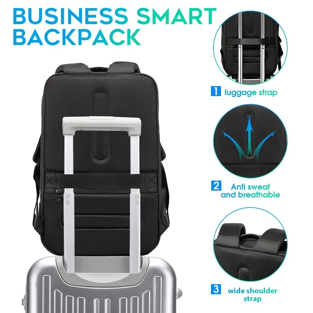 Рюкзак для ноутбука BG FUTURE AESTHETICS Smart Business водонепроницаемый 15.6-17.3 дюйма с USB 3.0 Серый, фото №5 Рюкзак для ноутбука BG FUTURE AESTHETICS Smart Business водонепроницаемый 15.6-17.3 дюйма с USB 3.0 Серый, фото №5