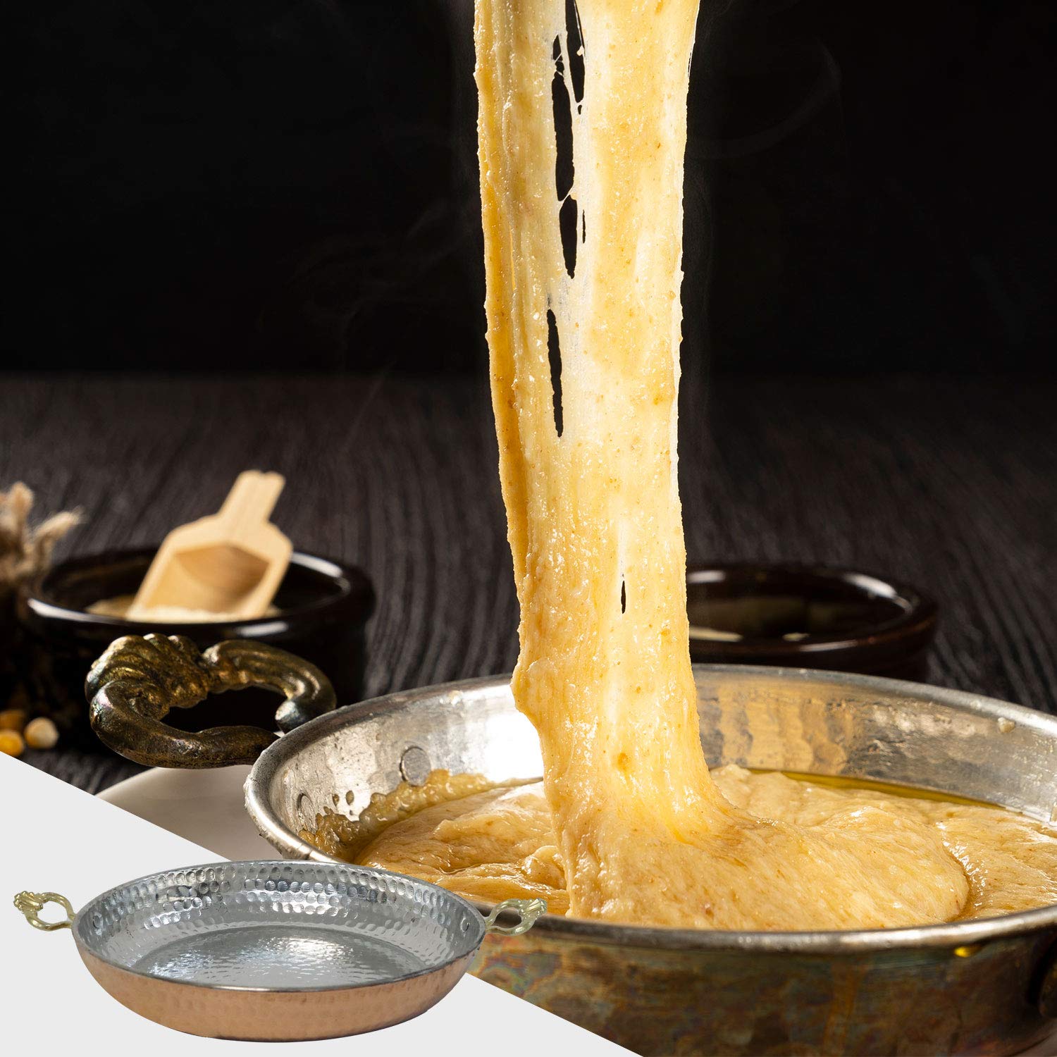 Сковорода Turkish Emporium Sahan Медная С медными ручками, фото №2 Сковорода Turkish Emporium Sahan Медная С медными ручками, фото №2