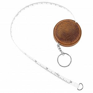 Holibanna Міні кишенькова шкіряна рулетка з кільцем для ключів 1,5 м - Фото 1