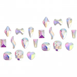 Набор страз для ногтей Healvian, кристаллы Flatback, смешанные размеры, 100 штук * 2 - Фото 1