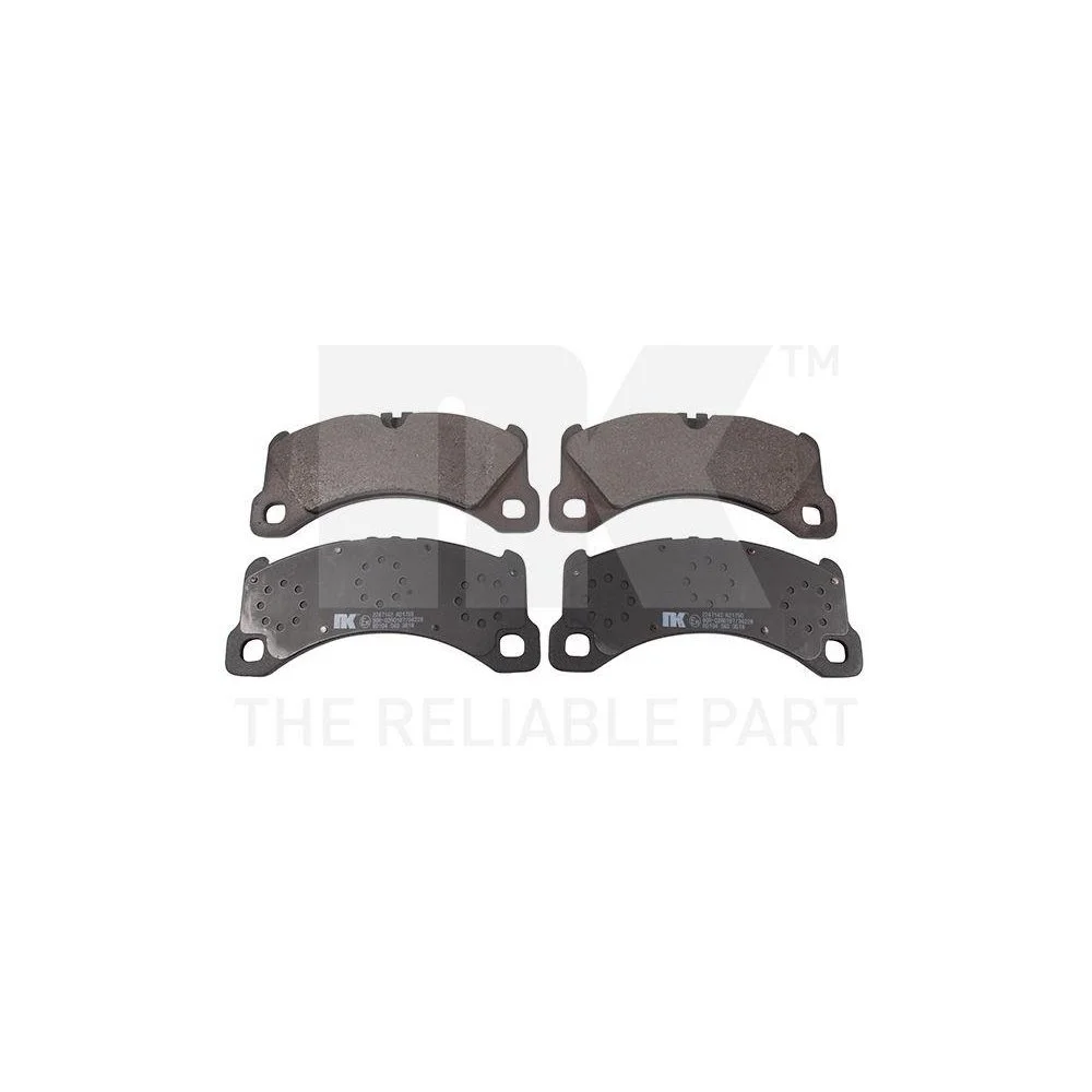 Комплект гальмівних колодок, дискове гальмо NK 2247142 для PORSCHE, передня вісь, фото №1 Комплект гальмівних колодок, дискове гальмо NK 2247142 для PORSCHE, передня вісь, фото №1