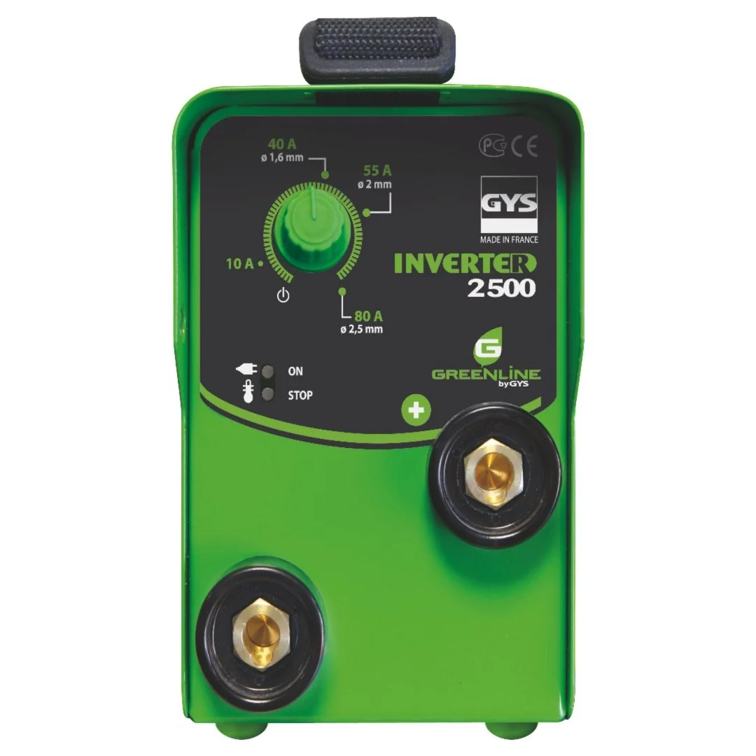 Зварювальний інвертор GYS INVERTER 2500 / 80А DC / Електрод 2.5мм / HOT START / Зелений, фото №2