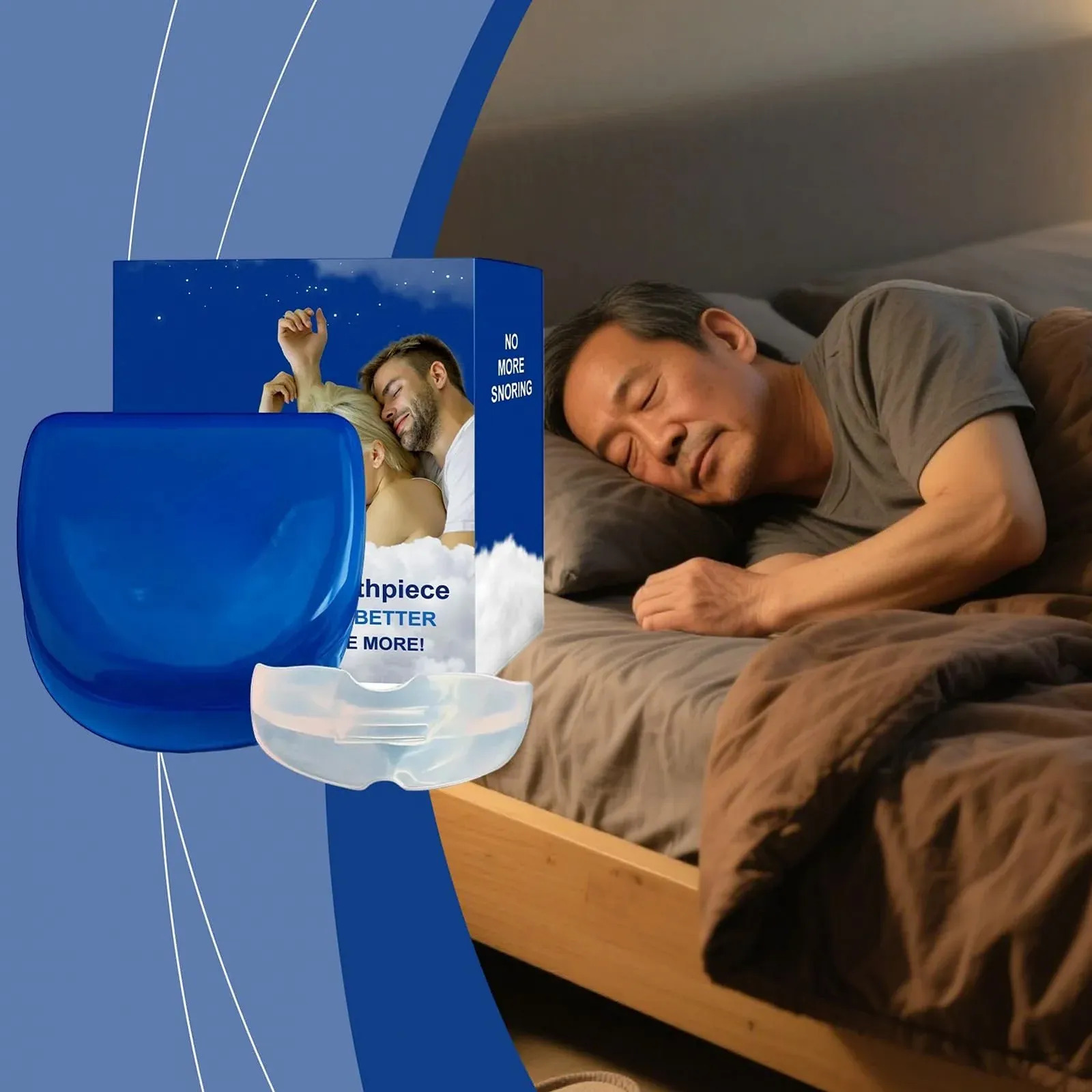 Захисний ротовий апарат від хропіння Пристрій від бруксизму та апное, фото №3