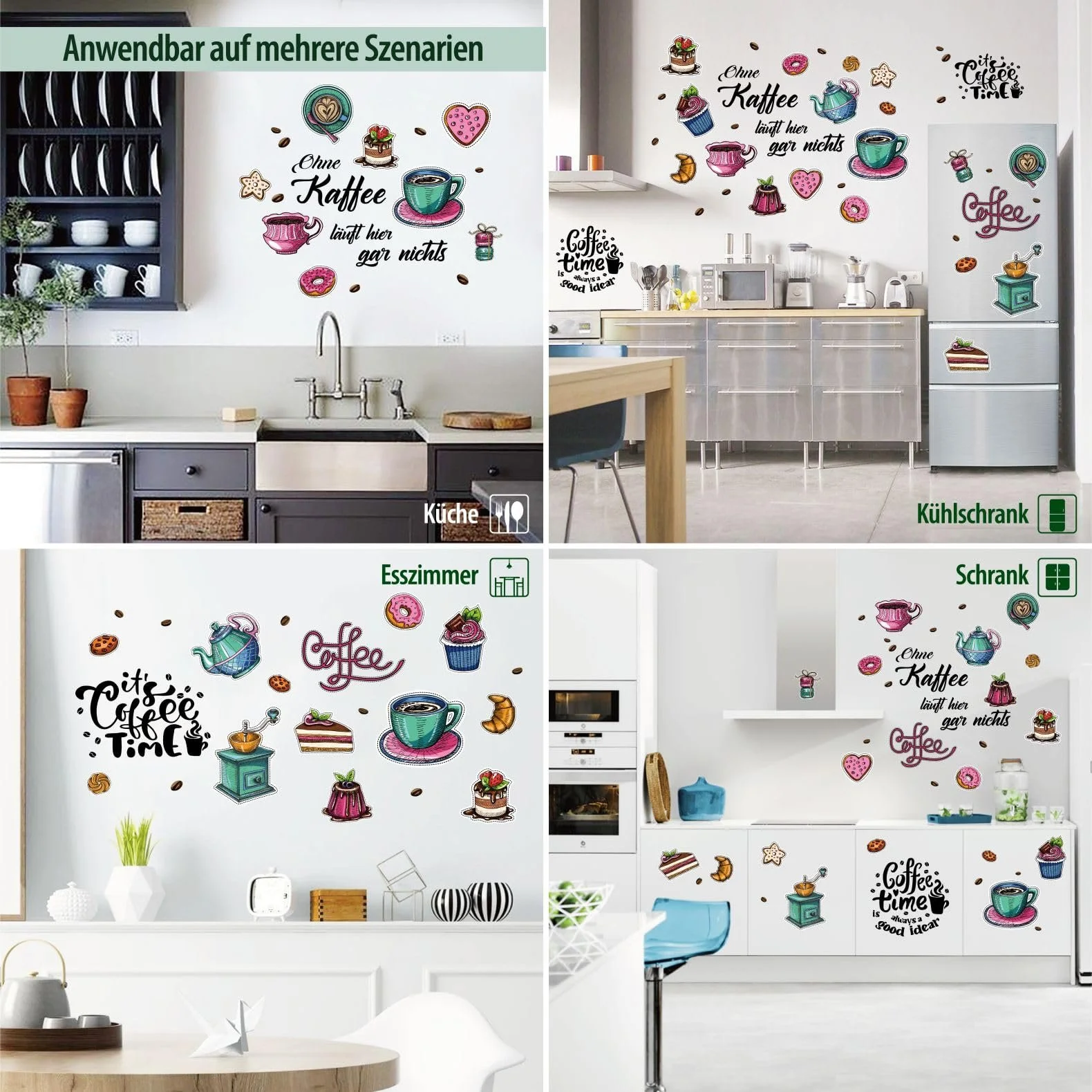 Наклейки на стену Набор 38 шт. Кухня Кофе 70 x 40 см, фото №5