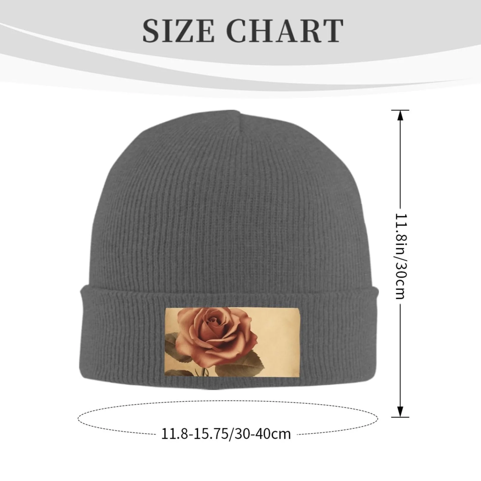 Вінтажна шапка-біні для жінок, тепла зимова в'язана, фото №2