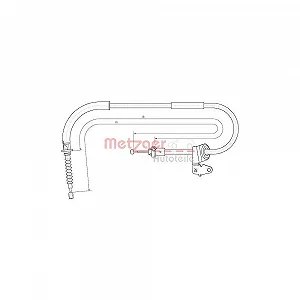 Трос стояночного тормоза METZGER 10.4306 для MINI, задний правый - Фото 1