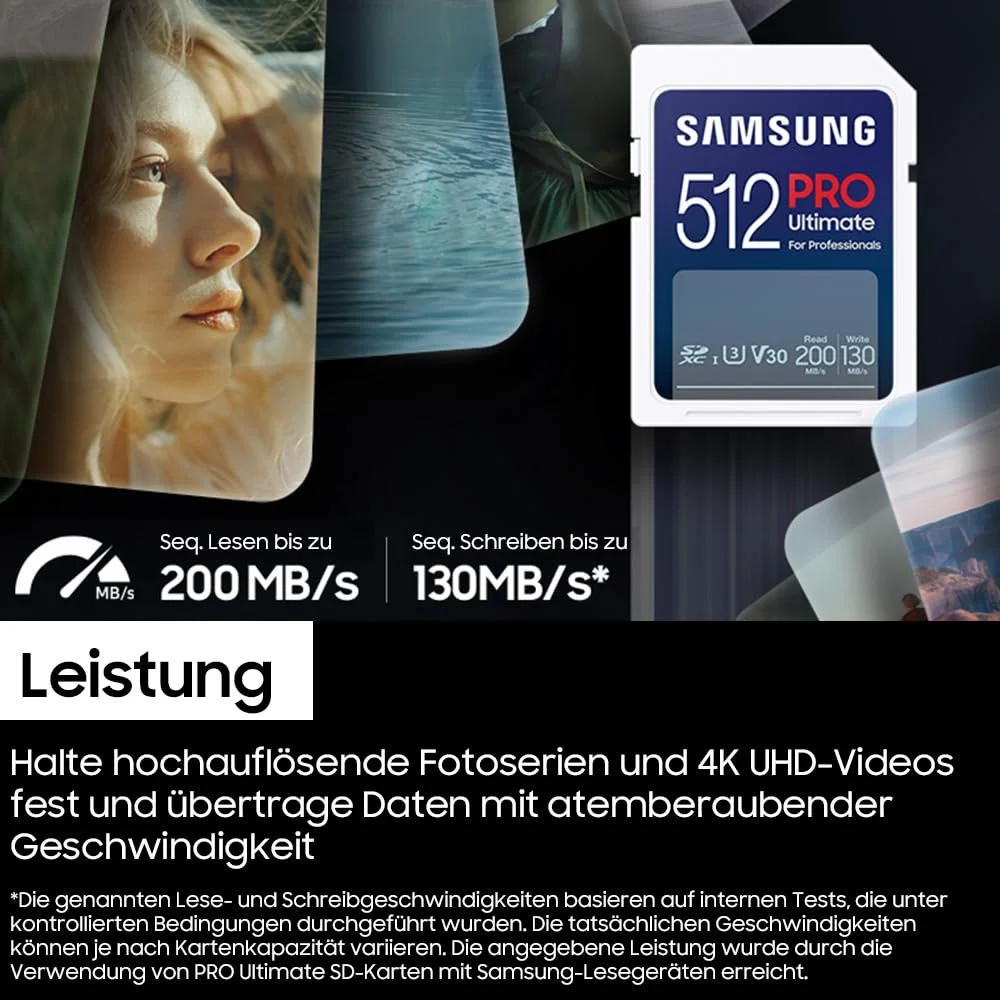 Карта памяти SD Samsung PRO Ultimate 256GB UHS-I U3 до 200 MB/s Чтение 130 MB/s Запись, фото №4 Карта памяти SD Samsung PRO Ultimate 256GB UHS-I U3 до 200 MB/s Чтение 130 MB/s Запись, фото №4