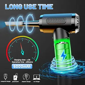 Электрический воздуходувка AMFUN 3-Speed 50,000 rpm 6000 mAh LED USB synthetic.ua - Фото 1