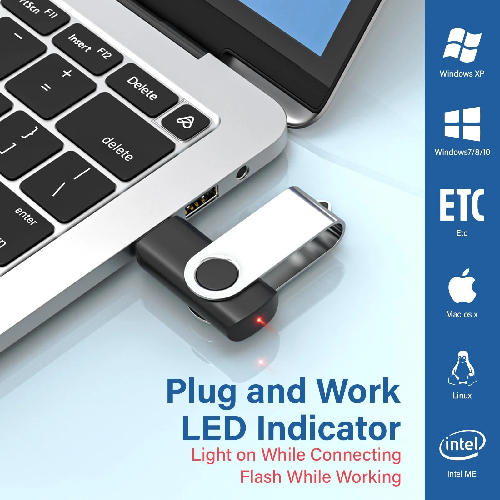 Набір USB-накопичувачів 20 шт 16 ГБ High Speed USB 2.0 Swivel Metal Flash Drive Black, фото №2 Набір USB-накопичувачів 20 шт 16 ГБ High Speed USB 2.0 Swivel Metal Flash Drive Black, фото №2