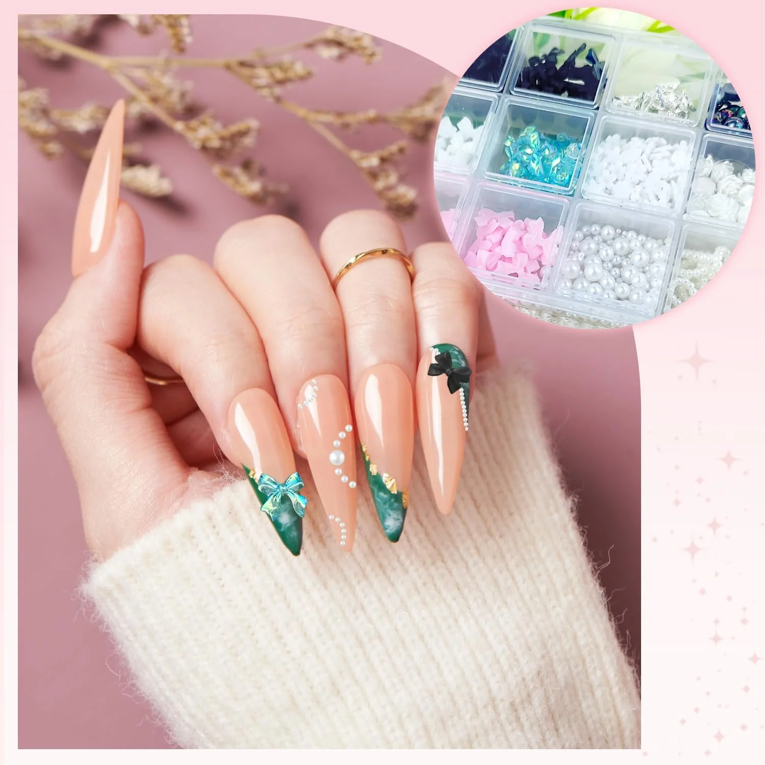 Підвіски для нігтів 500 шт, Асорті, фото №6