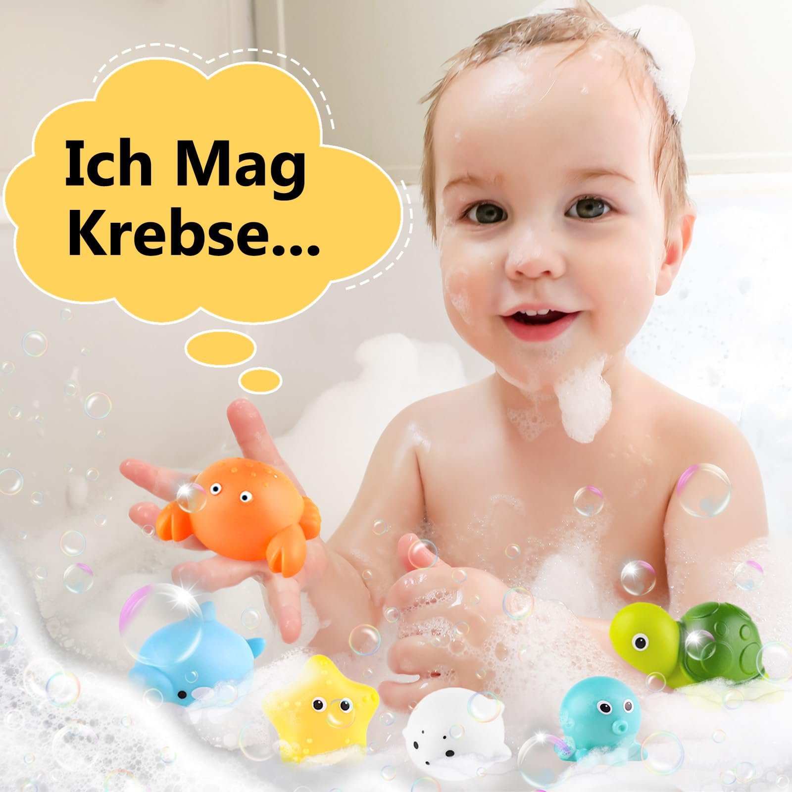 Іграшка для ванни Без отворів 6 штук, фото №6