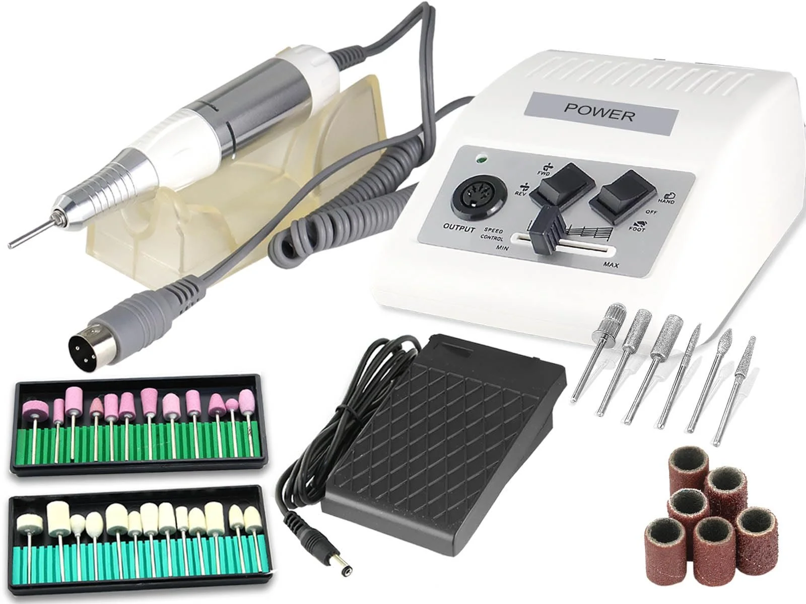 Електричний пристрій для манікюру з набором аксесуарів 40 шт, 30 000 обертів, фото №1