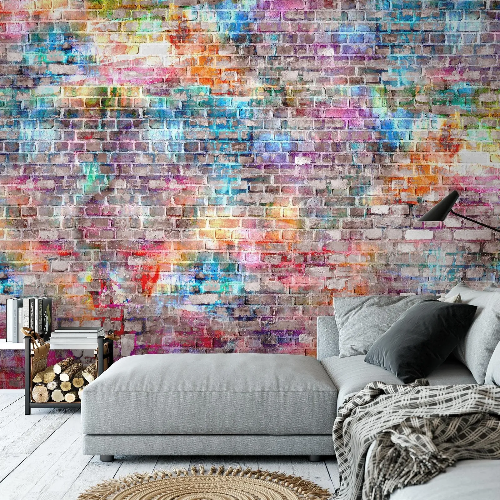 Флізелінові фотошпалери Runa Art Brick Wall 3D Effect 9020012b 396 x 280 см Коричневі, фото №5