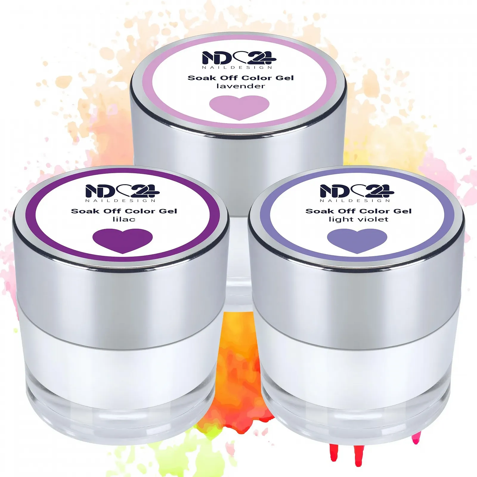 Гель-лак ND24 Premium Bundle Lilac Love, набор, высокопигментированный, для UV LED, цвет - сиреневый, 3 x 10 г, фото №1 Гель-лак ND24 Premium Bundle Lilac Love, набор, высокопигментированный, для UV LED, цвет - сиреневый, 3 x 10 г, фото №1