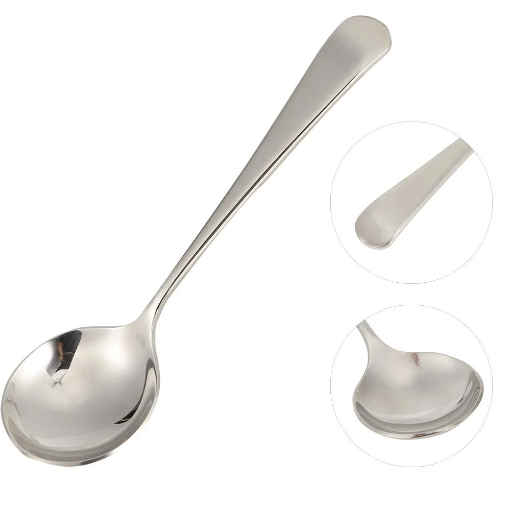 Набір круглих ложок 16 см з нержавіючої сталі, з довгою ручкою, фото №7 Набір круглих ложок 16 см з нержавіючої сталі, з довгою ручкою, фото №7
