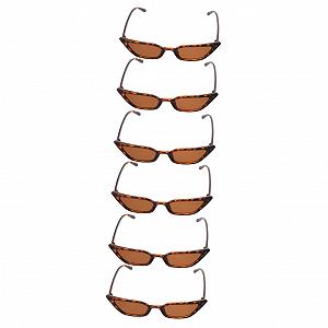 Сонцезахисні окуляри PACKOVE, 6 шт, модні, захисні, маленька оправа, леопардовий - Фото 1