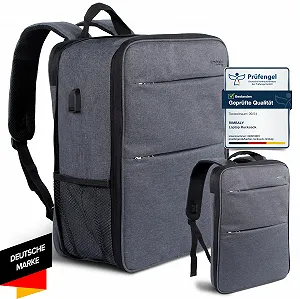 Рюкзак для ноутбука Water Resistant Shockproof USB Port Expandable Anthracite - Фото 1