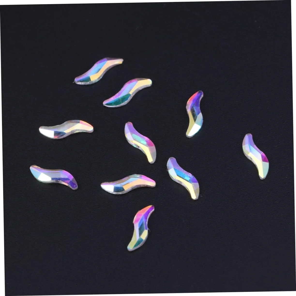 Стрази для нігтів Beavorty кристали Плоскі, паковання 10 штук, фото №6