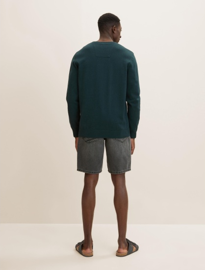 Джемпер Tom Tailor BASIC CREW NECK SWEATER Зеленый XXXL, фото №2