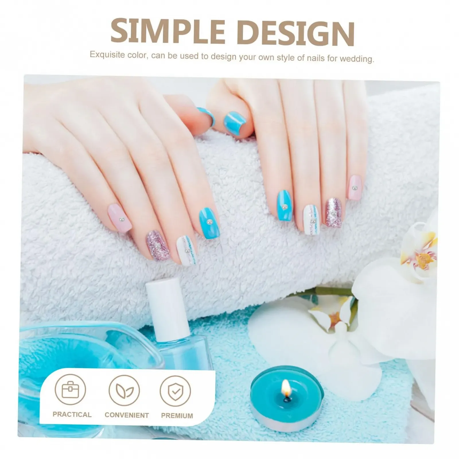 Подвеска для ногтей Healeved, пластиковые плоские украшения для ногтей, акриловые бусины для ногтей, DIY украшения для ногтей, камни для ногтей для нейл-арта, фото №5