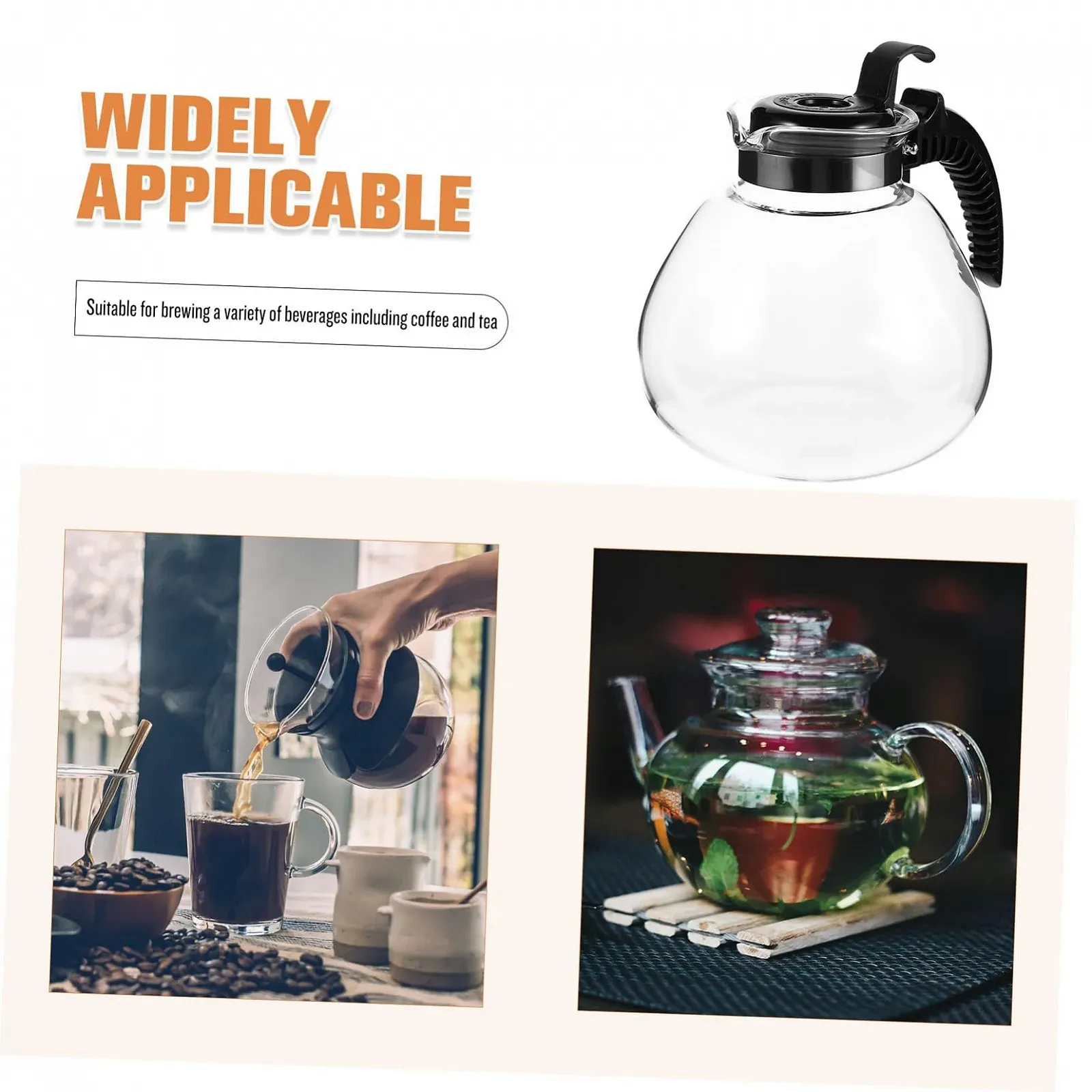 Кавник скляний VALICLUD з свистком для кемпінгу та кухні, термостійкий, прозорий, фото №7 Кавник скляний VALICLUD з свистком для кемпінгу та кухні, термостійкий, прозорий, фото №7