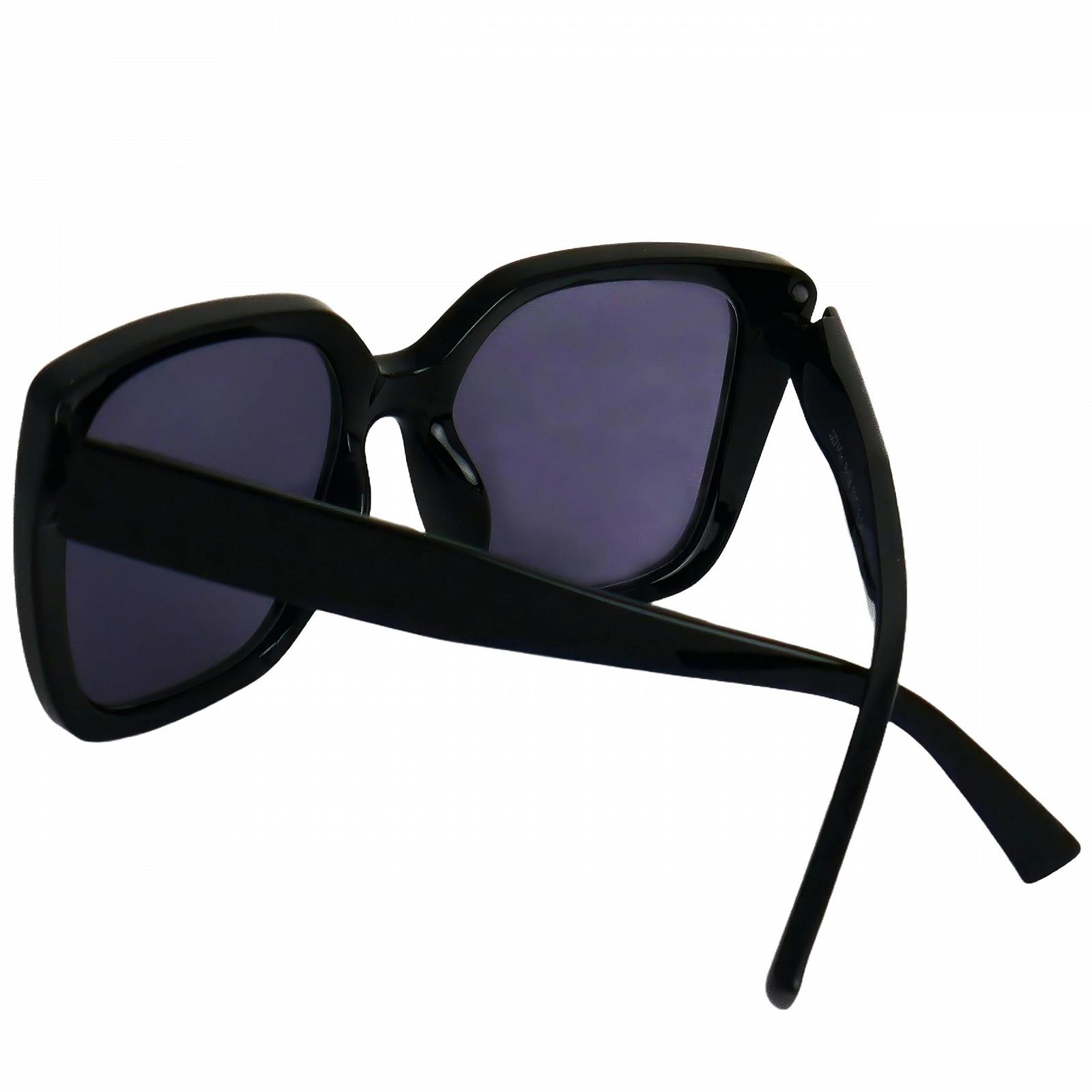 Стильные солнцезащитные очки Mini Brille с диоптриями, квадратная оправа из толстого пластика и большими линзами., фото №5