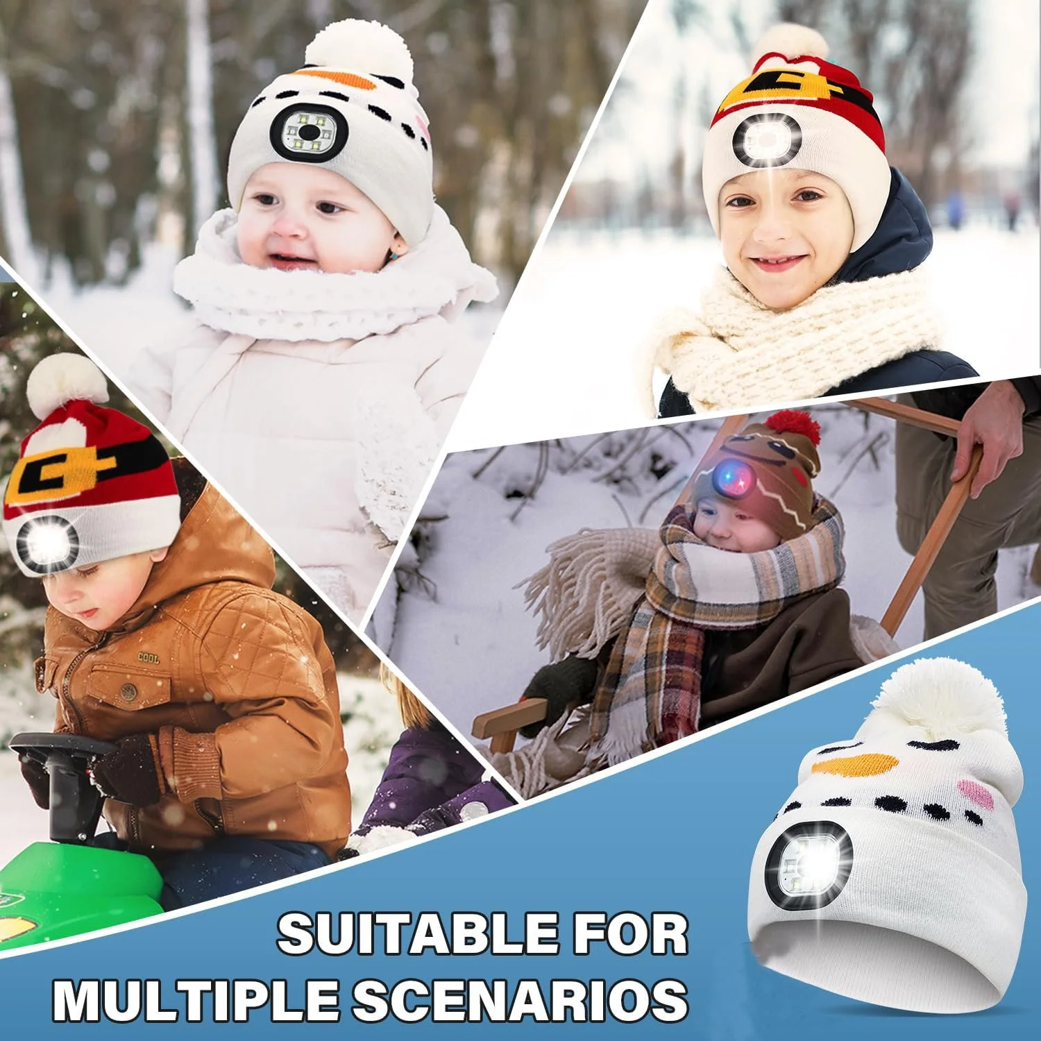 Шапка со LED подсветкой Детская, фото №4 Шапка со LED подсветкой Детская, фото №4