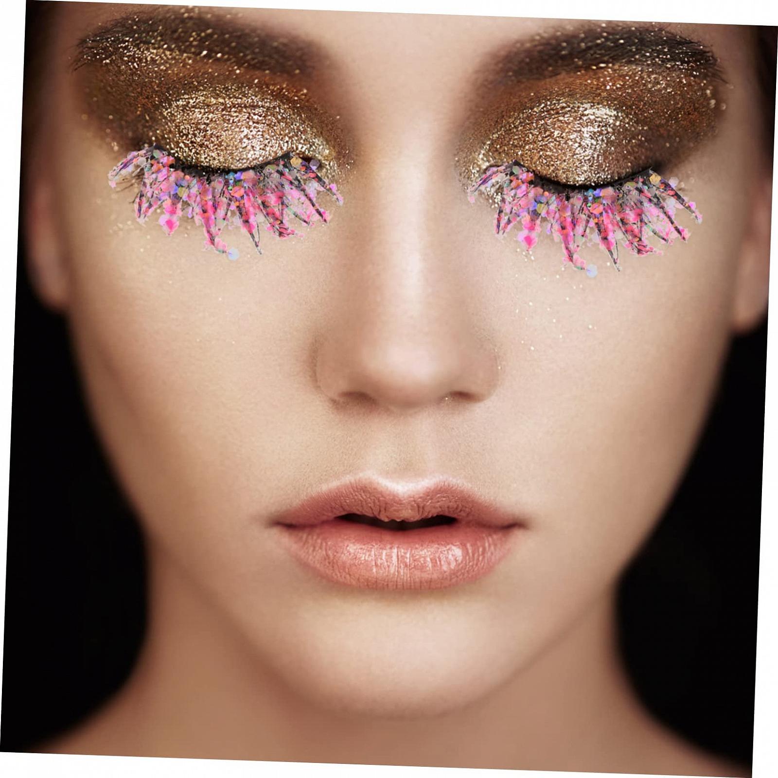 Накладні вії Angoily 5 пар Кольорові 3D з кольором Норка Фібра, фото №7