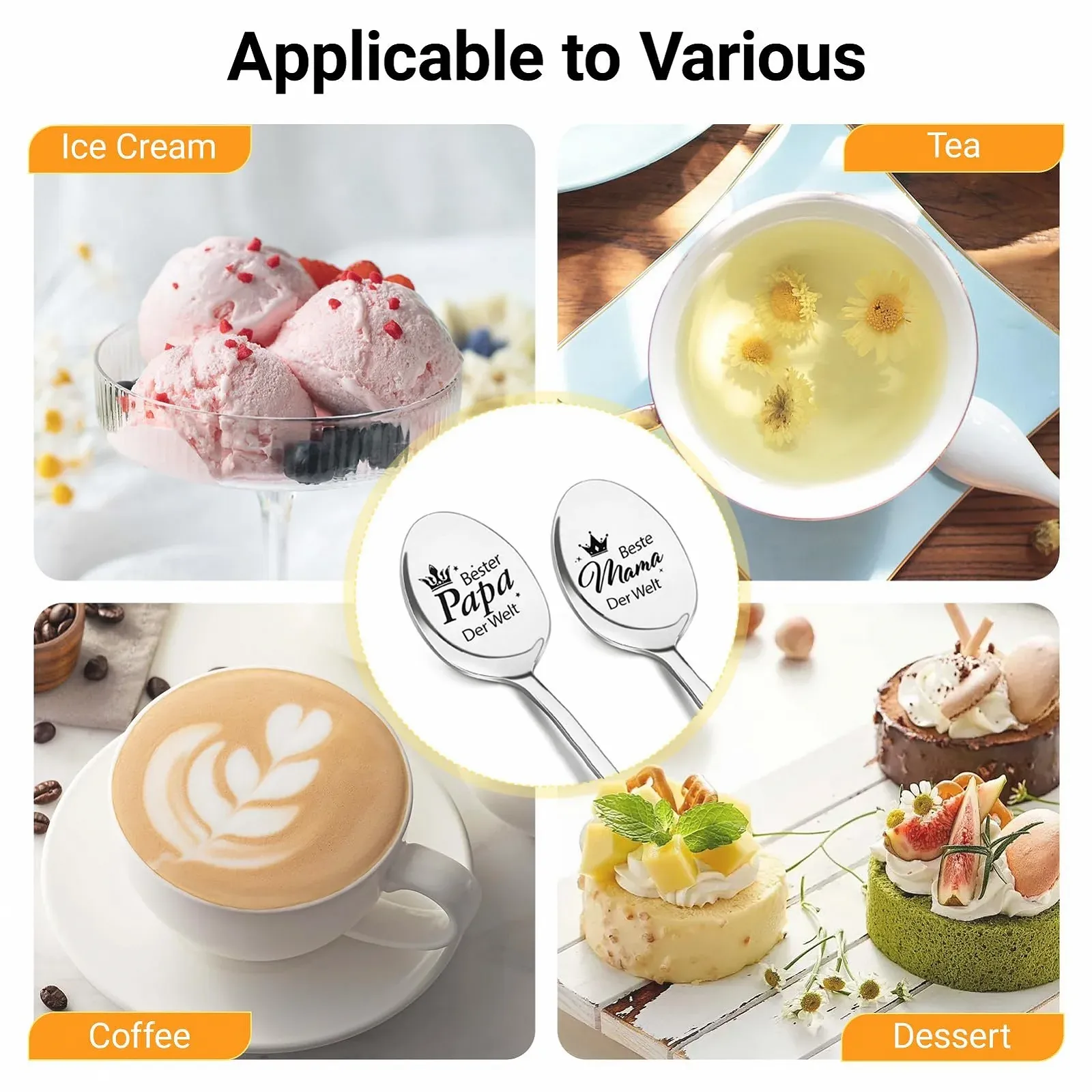 Ложка Кавова Набір 2 шт.: З гравіюванням, фото №4