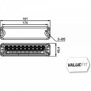Задний фонарь HELLA VALUEFIT 2VP 357 021-031 левый synthetic.ua - Фото 1