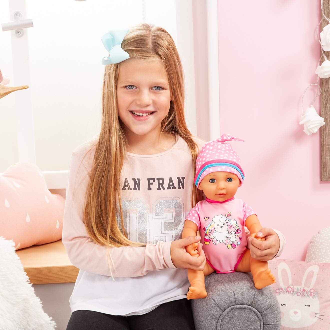 Лялька Bayer Design Lisa Newborn Baby 40 см Тверде тіло з аксесуарами та сплячими очима, фото №5 Лялька Bayer Design Lisa Newborn Baby 40 см Тверде тіло з аксесуарами та сплячими очима, фото №5