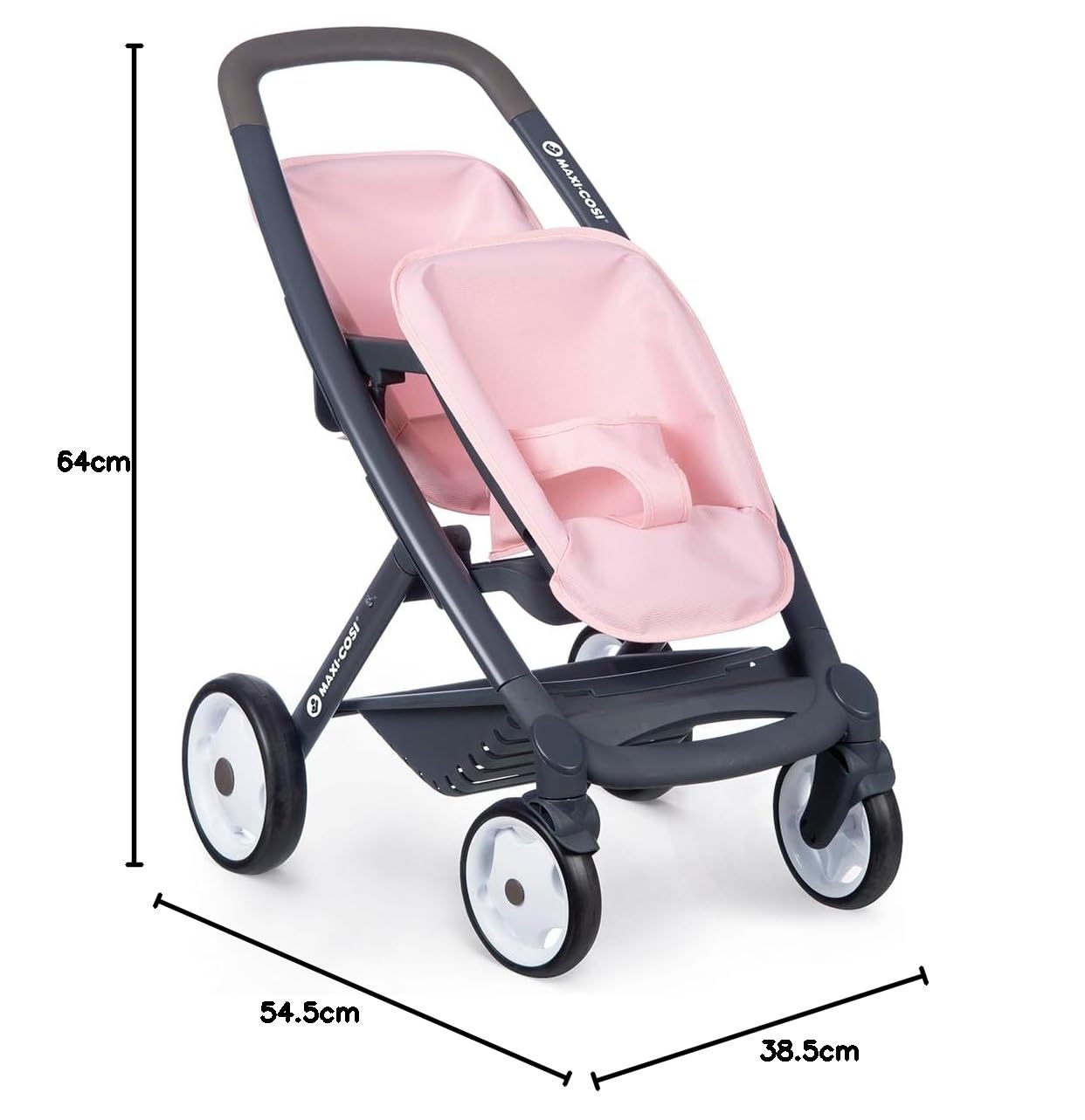 Коляска для ляльок Smoby Maxi Cosi Twin Pink для ляльок до 42 см, фото №5