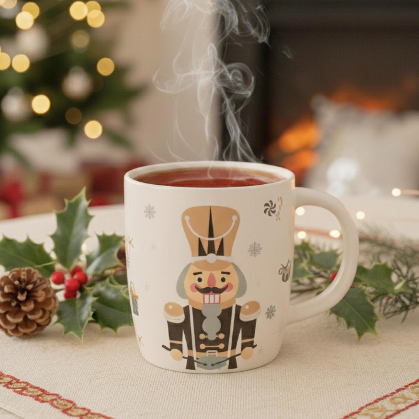 Різдвяна Кружка sarcia.eu Лускунчик - Упакована в подарункову коробку, кремова 365 мл (A), фото №5