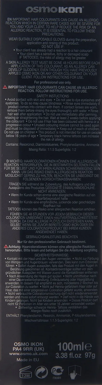 Фарба для волосся Osmo Ikon Permanent, фото №2 Фарба для волосся Osmo Ikon Permanent, фото №2