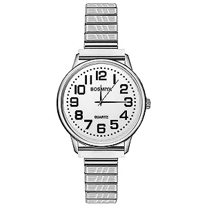 Женские часы JewelryWe Элегантные аналоговые кварцевые наручные часы с эластичным ремешком из нержавеющей стали, золотистые/серебристые - Фото 1