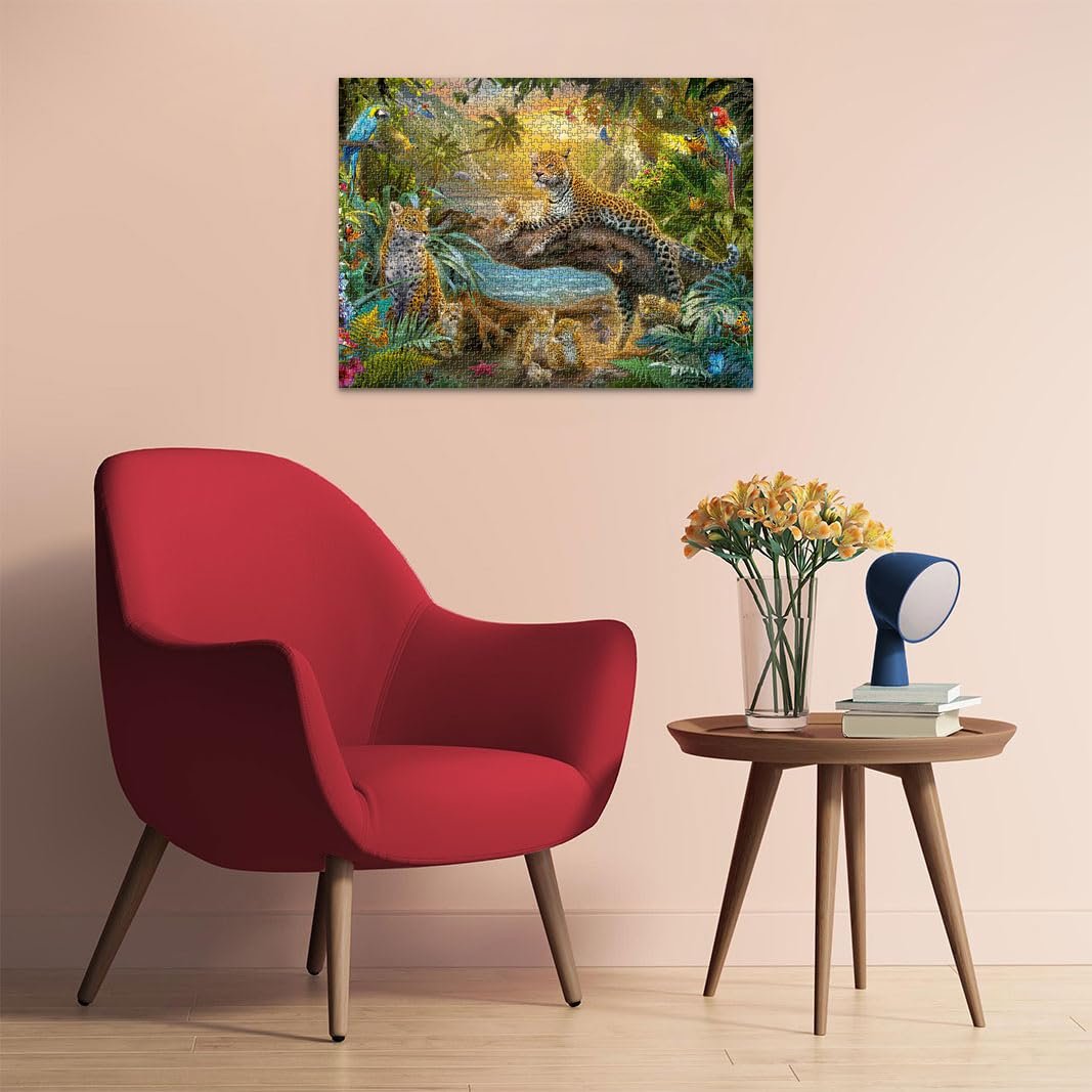 Пазл Ravensburger 12000738 Leopard Family in the Jungle 1500 деталей, фото №5