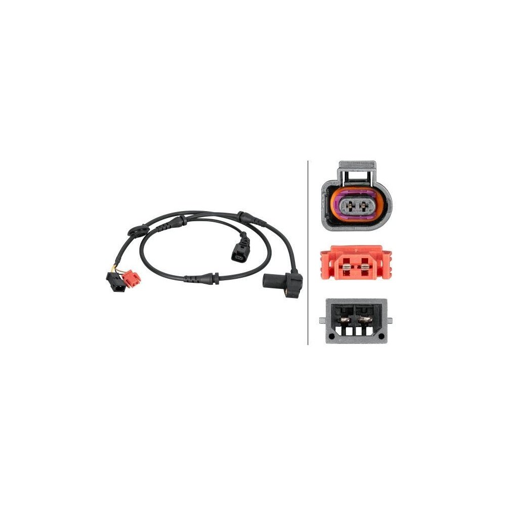 Датчик частоты вращения колеса HELLA 6PU 012 806-841 для AUDI VW, передний мост, фото №1