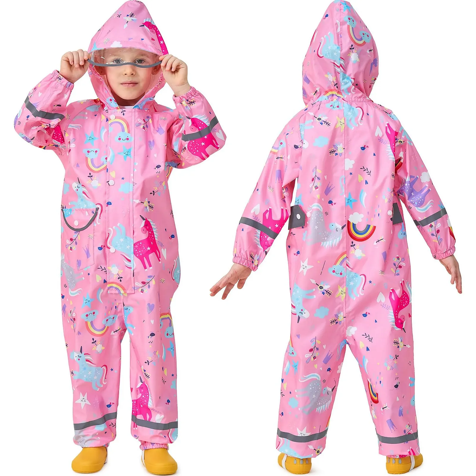 Дитячий дощовик Baogaier, дихаючий, водонепроникний для дівчаток та хлопчиків, фото №2