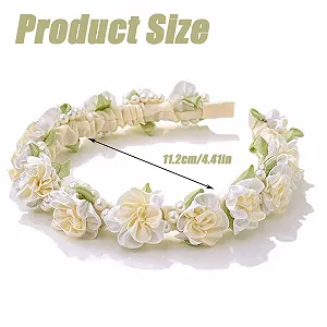 Обруч Квітковий ZAHD Ельф Білий Обруч synthetic.ua - Фото 1