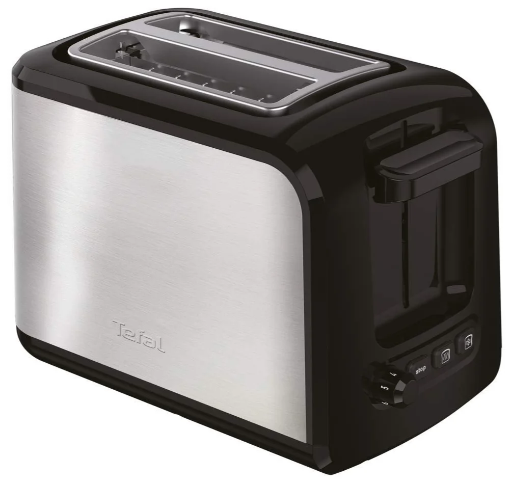 Тостер Tefal Express TT410D / 850W / Нержавеющая сталь / Черный, фото №1