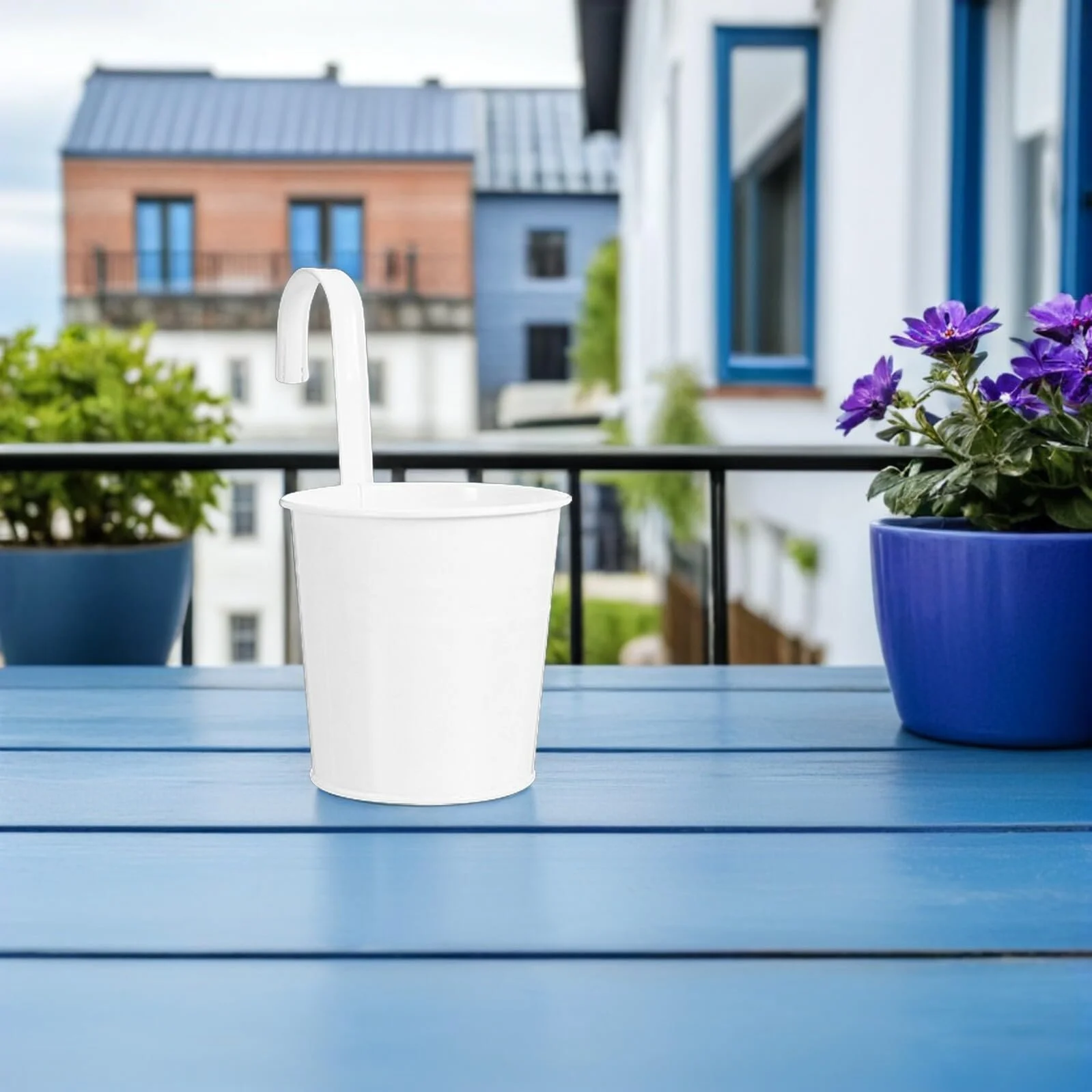 Квіткові горщики PartyKindom Набір з 4 підвісних відер зі знімними гачками Залізо, фото №5 Квіткові горщики PartyKindom Набір з 4 підвісних відер зі знімними гачками Залізо, фото №5