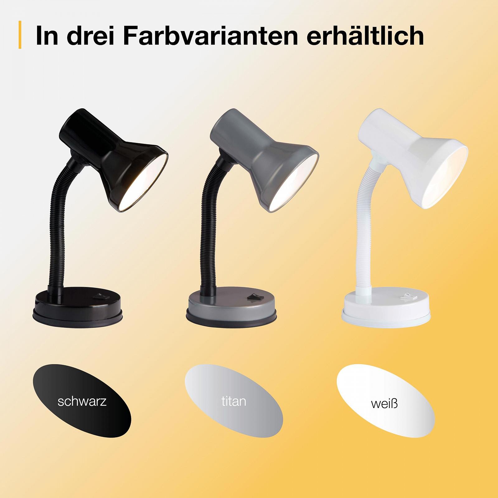 Настільна лампа Brilliant з гнучким кронштейном E27 300 x 130 мм Black, фото №5